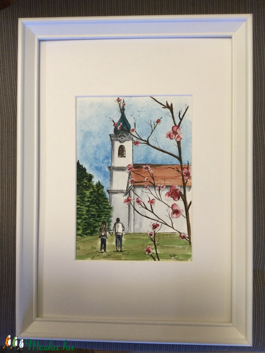 Templomkertben - művészet - festmény - akvarell - Meska.hu Templomkertben - művészet - festmény - akvarell - Meska.hu