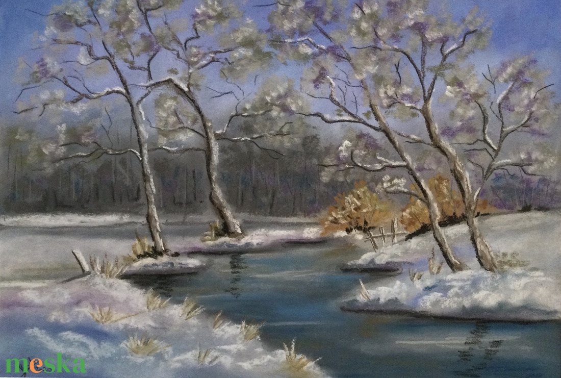 Winter - művészet - festmény - pasztell - Meska.hu Winter - művészet - festmény - pasztell - Meska.hu