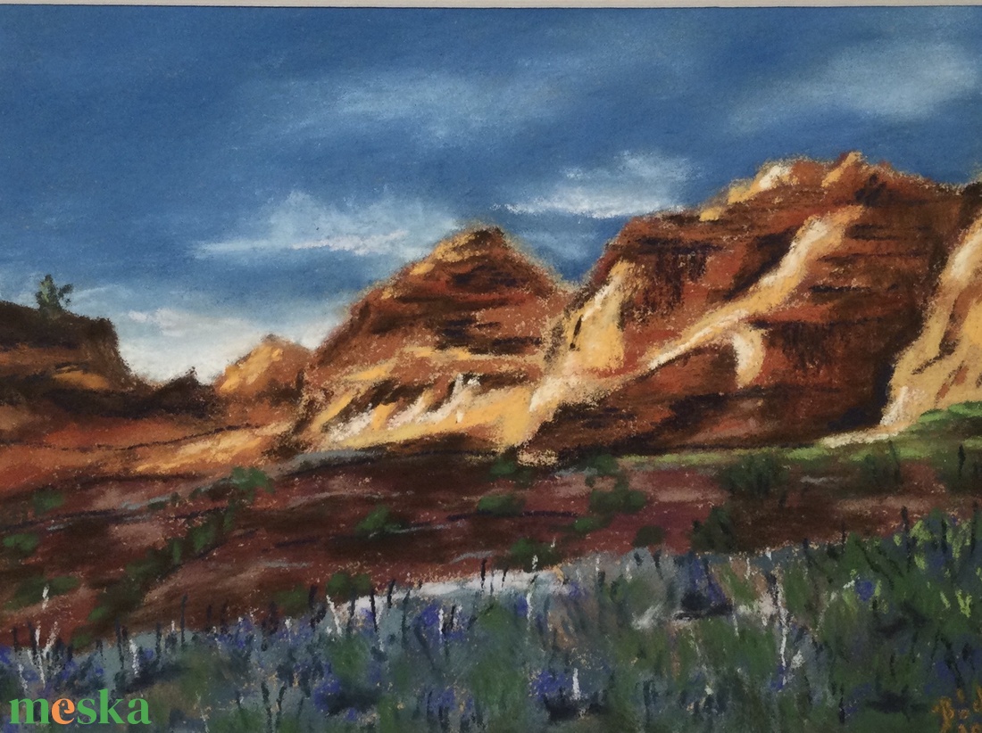 Red Cliffs State Park, Utah - művészet - festmény - akvarell - Meska.hu