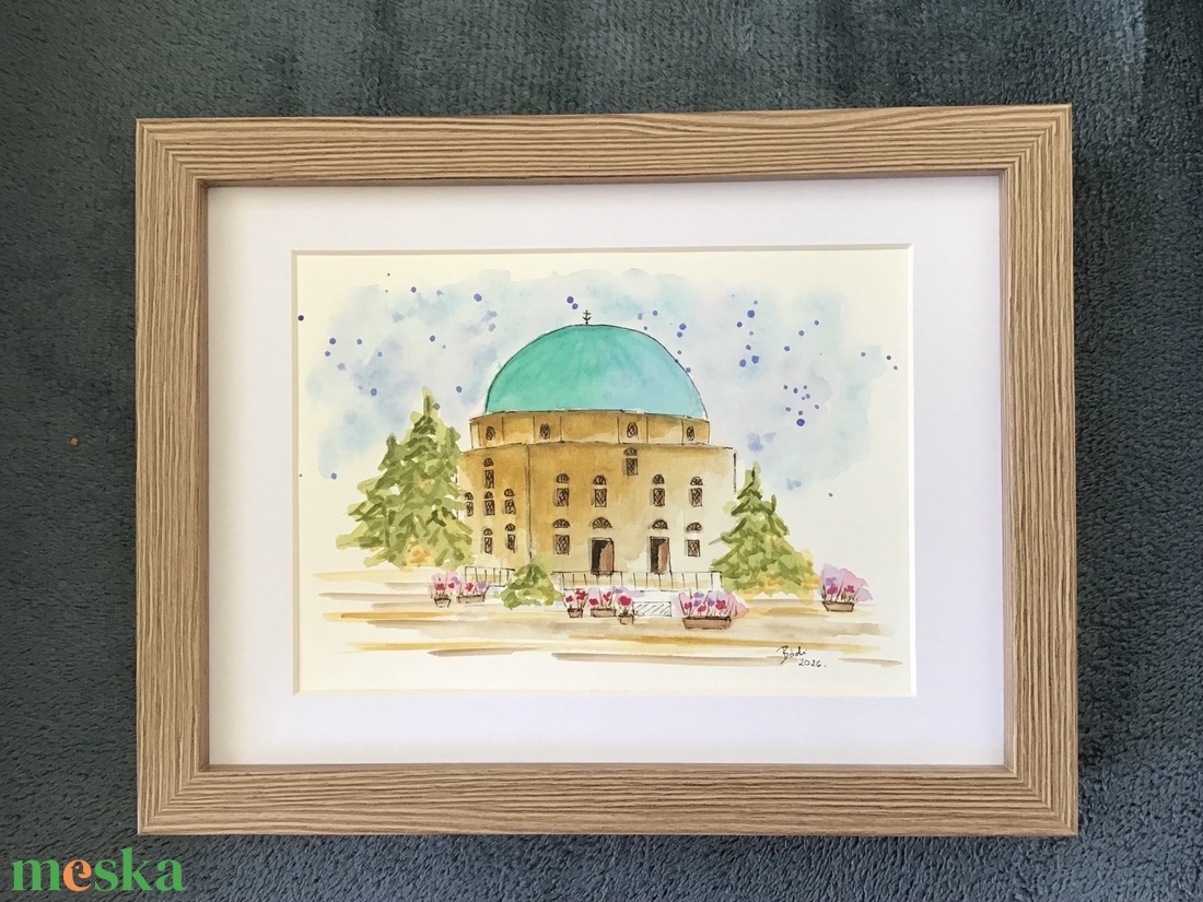 Húsvét Pécsen  - művészet - festmény - akvarell - Meska.hu