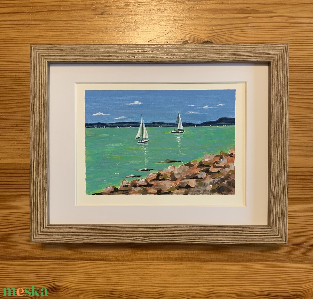 Balaton - művészet - festmény - akvarell - Meska.hu