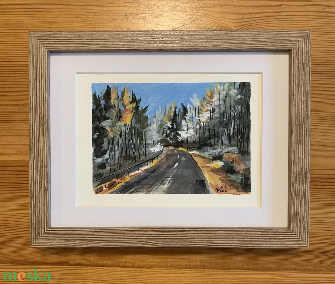 Úton - művészet - festmény - akvarell - Meska.hu