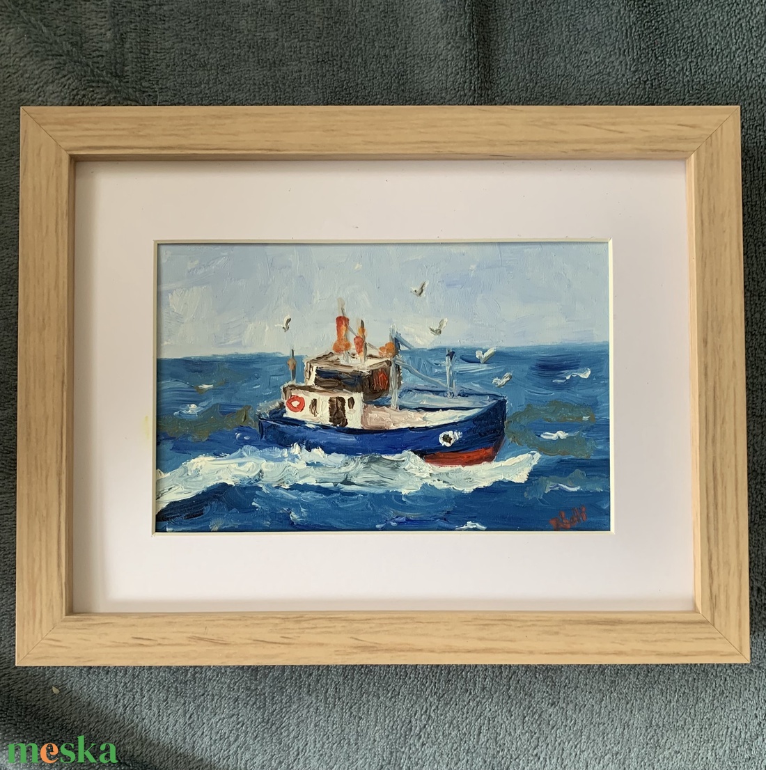 Halászhajó - művészet - festmény - akvarell - Meska.hu