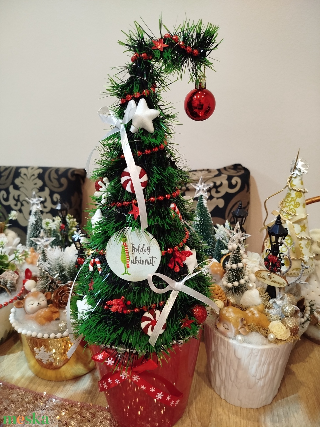 Örök grincsfa LED világítással - karácsony - adventi díszek - adventi asztaldísz - Meska.hu Örök grincsfa LED világítással - karácsony - adventi díszek - adventi asztaldísz - Meska.hu