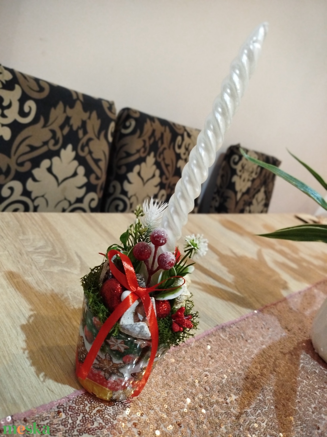 Gyertyás karácsonyi asztaldísz - karácsony - adventi díszek - adventi asztaldísz - Meska.hu Gyertyás karácsonyi asztaldísz - karácsony - adventi díszek - adventi asztaldísz - Meska.hu
