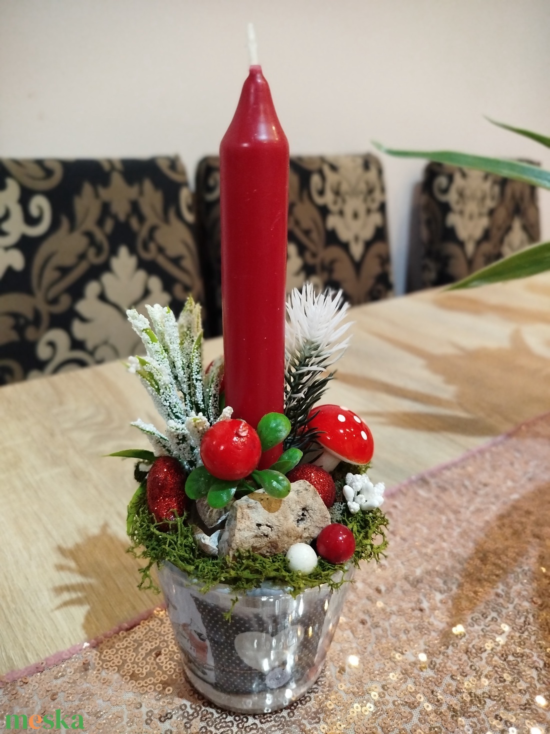 Gyertyás karácsonyi asztaldísz - karácsony - adventi díszek - adventi asztaldísz - Meska.hu Gyertyás karácsonyi asztaldísz - karácsony - adventi díszek - adventi asztaldísz - Meska.hu