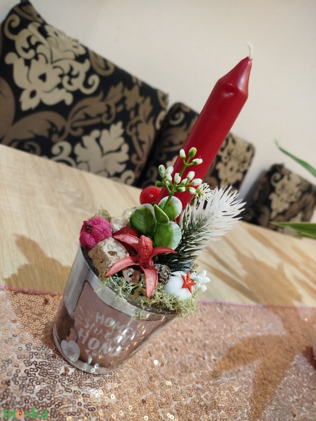 Gyertyás karácsonyi asztaldísz - karácsony - adventi díszek - adventi asztaldísz - Meska.hu Gyertyás karácsonyi asztaldísz - karácsony - adventi díszek - adventi asztaldísz - Meska.hu