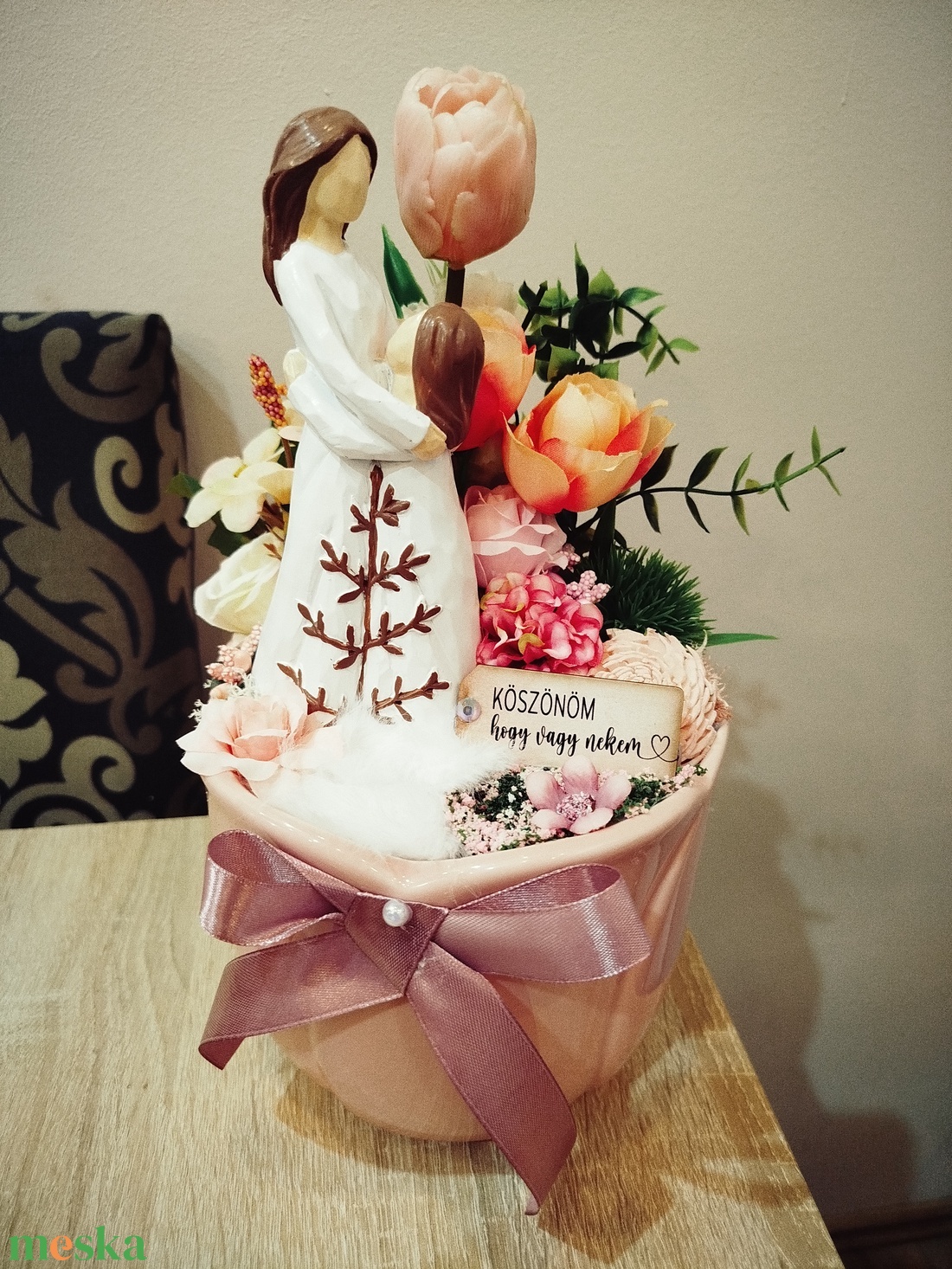 Gyönyörű Anyák napi asztaldísz - otthon & életmód - dekoráció - asztal és polc dekoráció - asztaldísz - Meska.hu