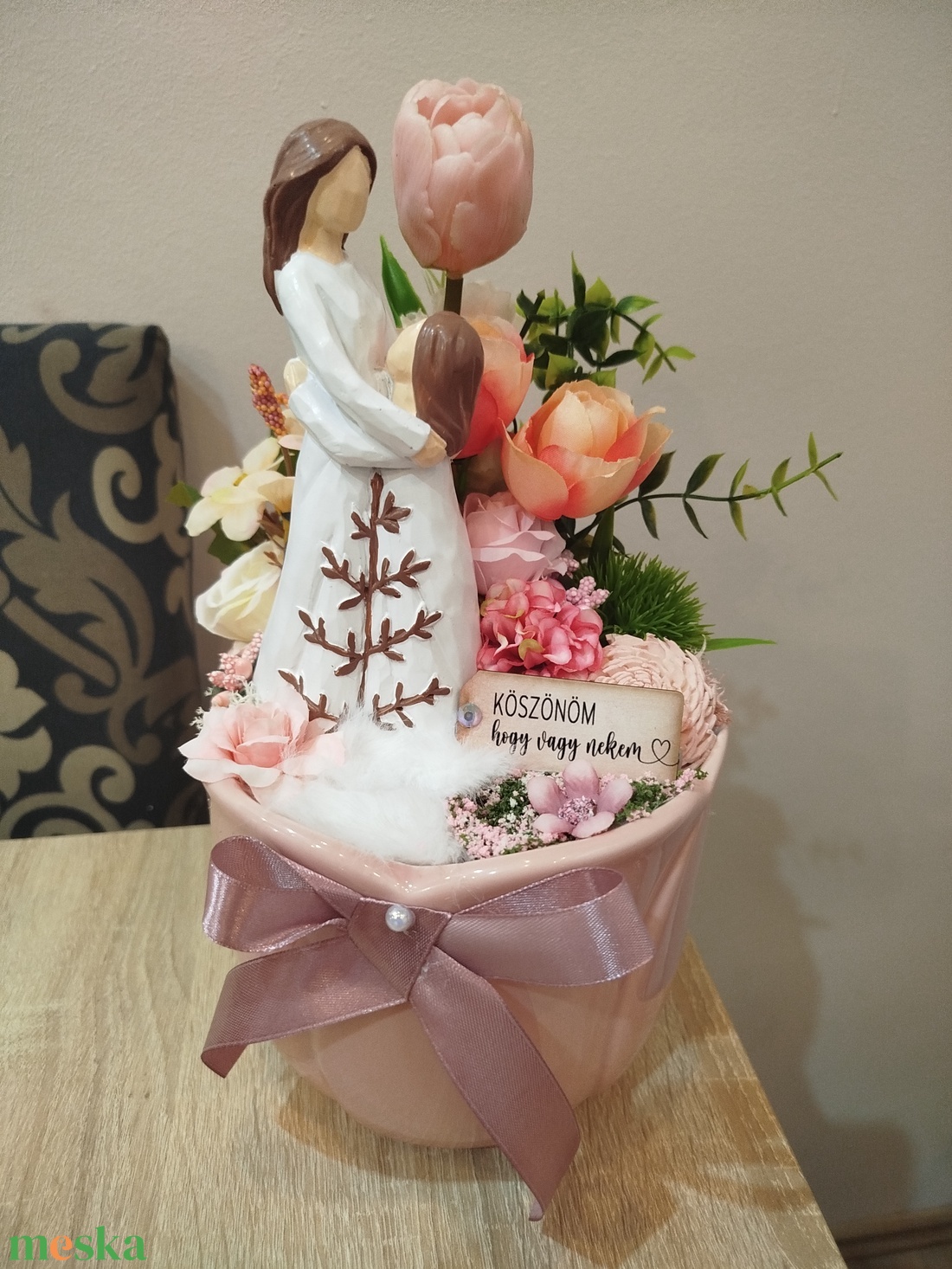 Gyönyörű Anyák napi asztaldísz - otthon & életmód - dekoráció - asztal és polc dekoráció - asztaldísz - Meska.hu