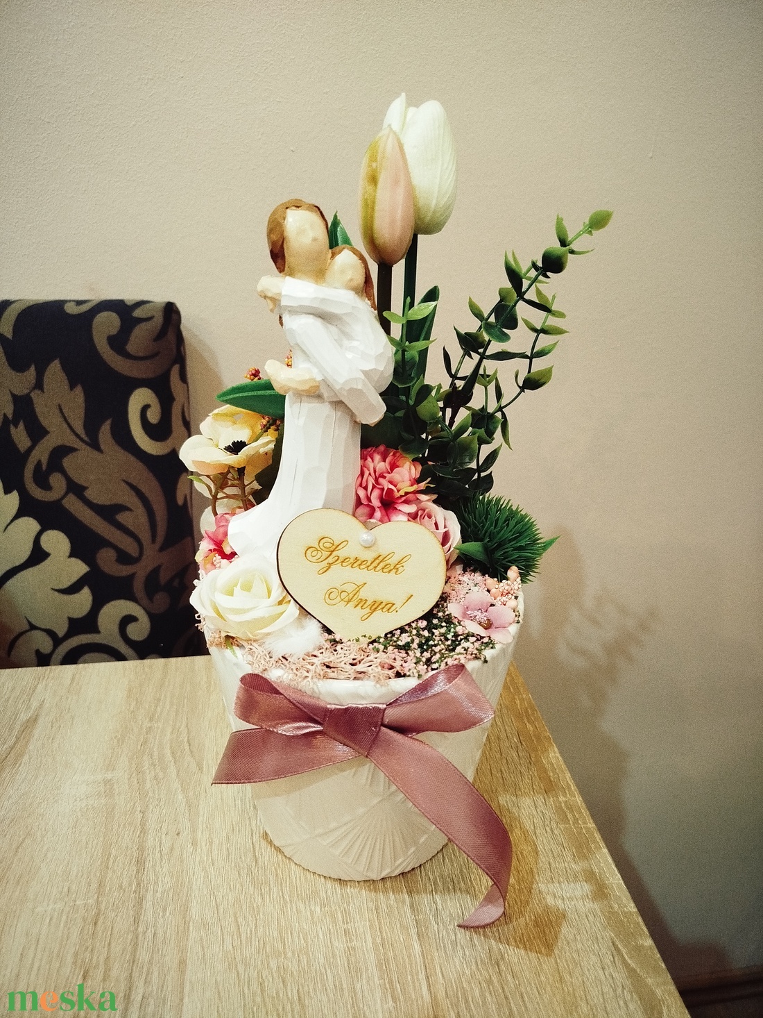 Gyönyörű Anyák napi asztaldísz - otthon & életmód - dekoráció - asztal és polc dekoráció - asztaldísz - Meska.hu