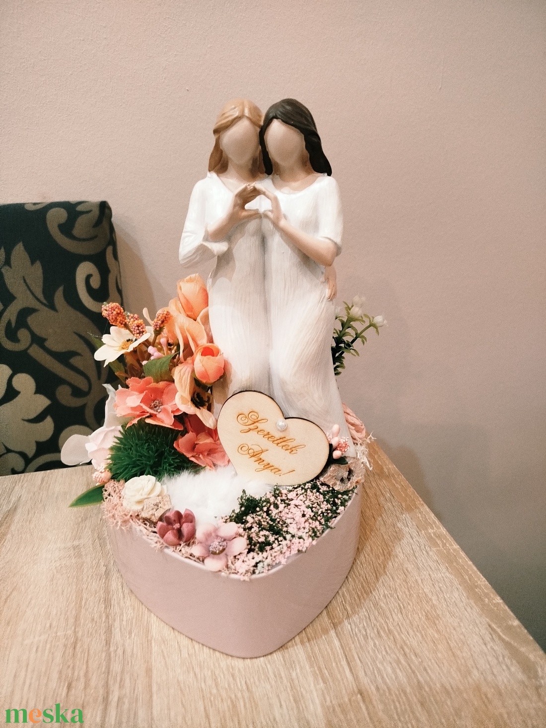 Gyönyörű Anyák napi asztaldísz - otthon & életmód - dekoráció - asztal és polc dekoráció - asztaldísz - Meska.hu