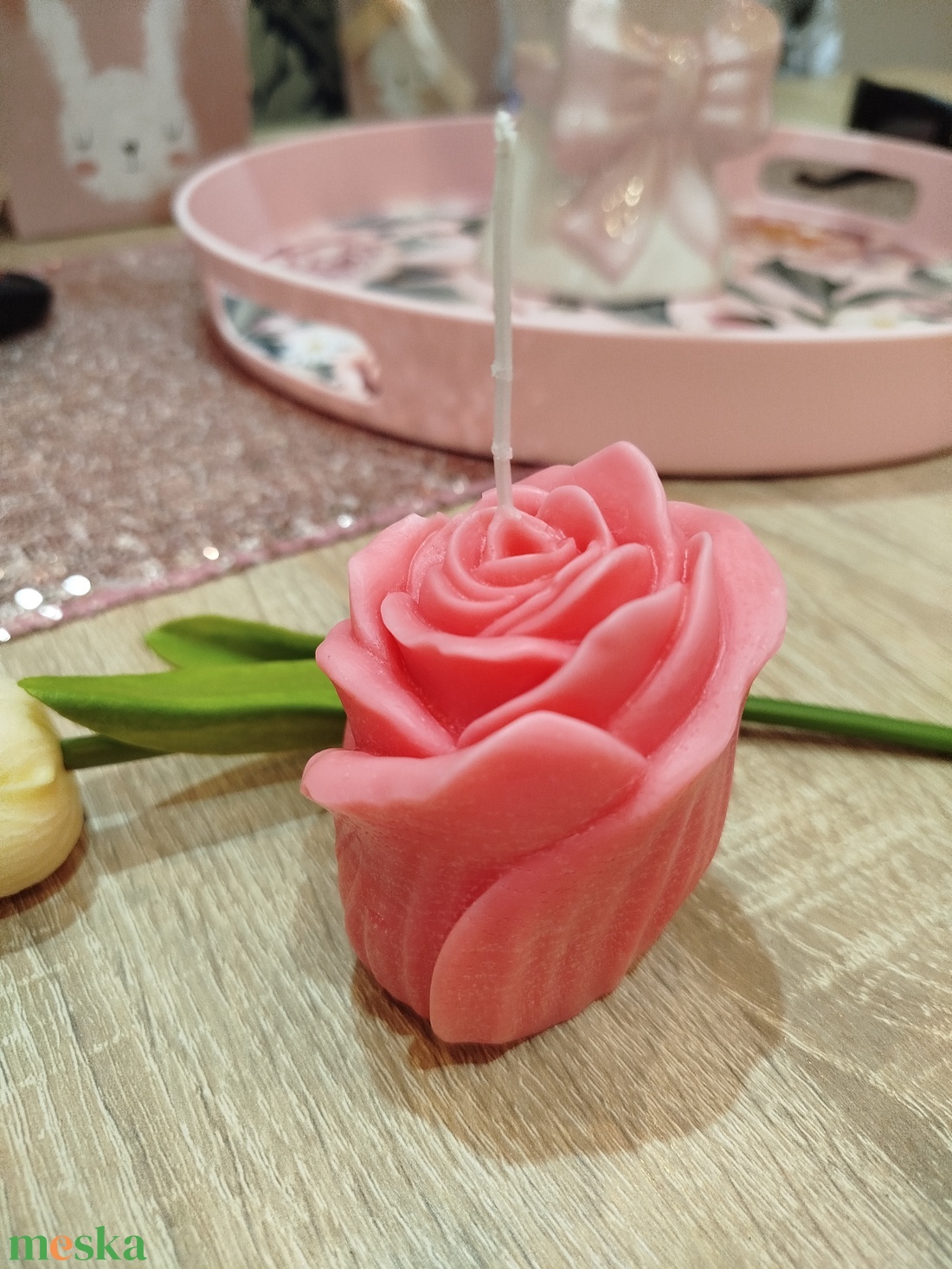 Gyönyörű rózsa alakú gyertya - kellékek & szerszámok - dekorációs kellékek - dekorációs gyertya - Meska.hu