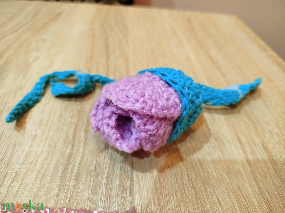 Gyönyörű horgolt lila rózsa könyvjelző - könyv & zene - könyvjelző - Meska.hu