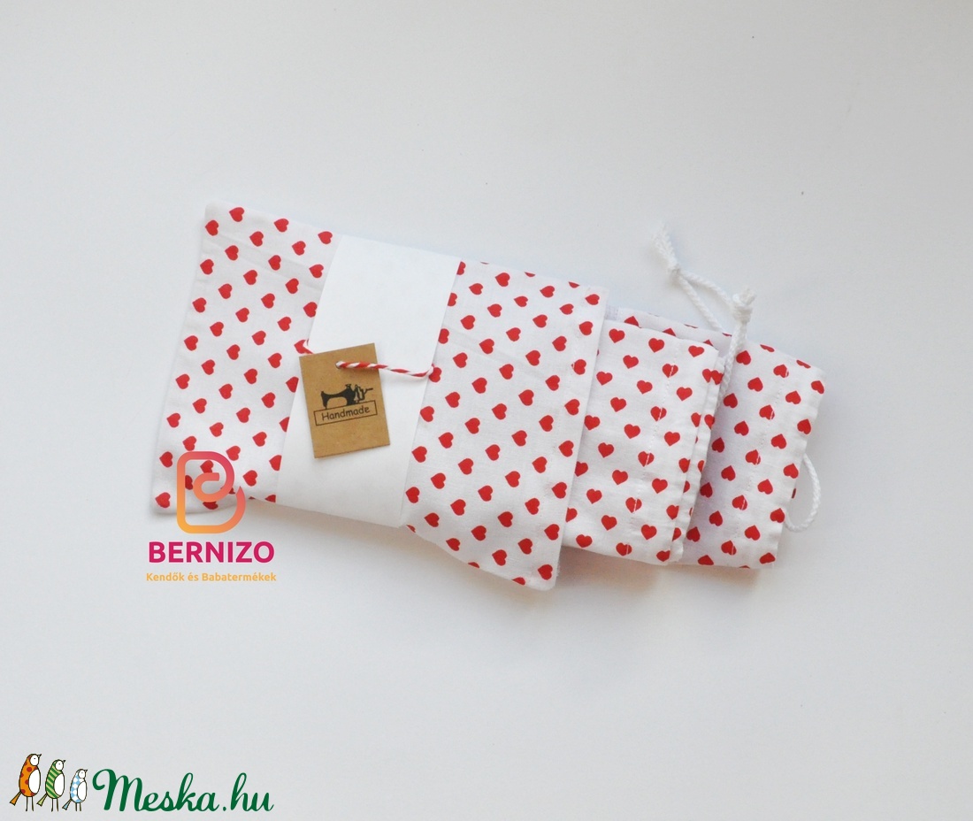 Textil bevásárló zsák szett 2 db-os (piros szíves) - - Meska.hu Textil bevásárló zsák szett 2 db-os (piros szíves) - - Meska.hu