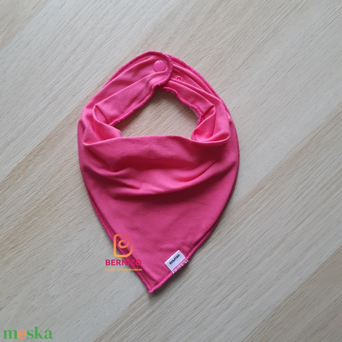 Pink nyálkendő/babakendő - ruha & divat - babaruha & gyerekruha - előke & nyálkendő - Meska.hu