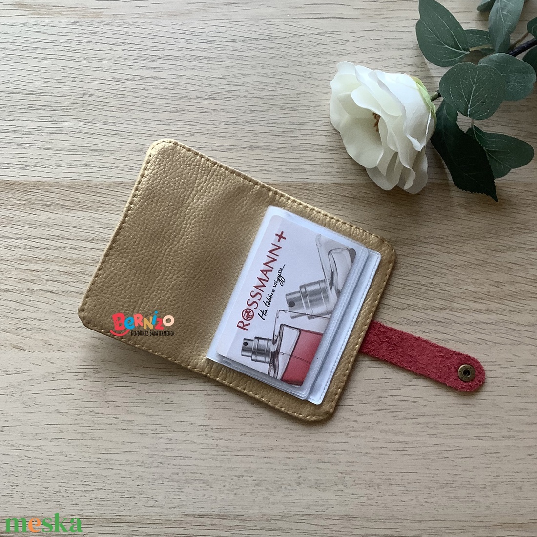 Arany textilbőr kártyatartó/kártyarendező - táska & tok - pénztárca & más tok - kártyatartó & irattartó - Meska.hu