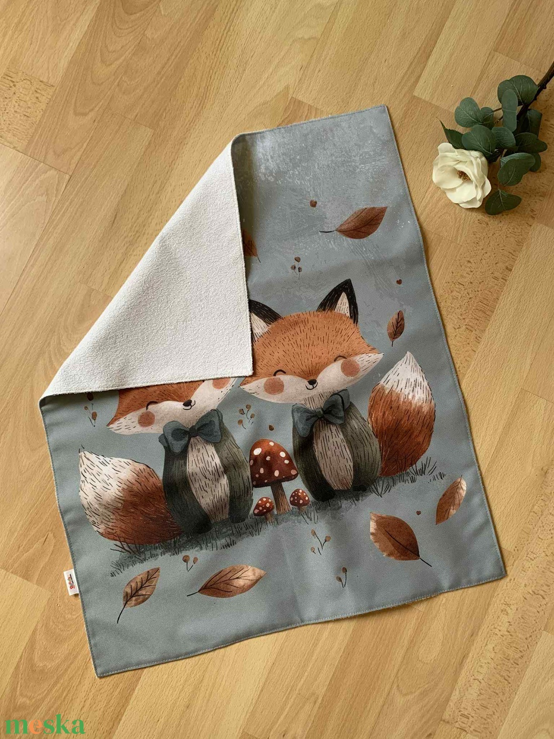 Őszi rókák pelenkázó alátét - szépségápolás - pelenka & babaápolás - pelenkázó alátét - Meska.hu