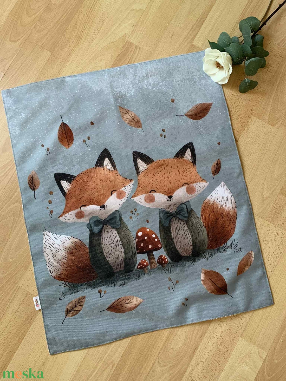 Őszi rókák pelenkázó alátét - szépségápolás - pelenka & babaápolás - pelenkázó alátét - Meska.hu