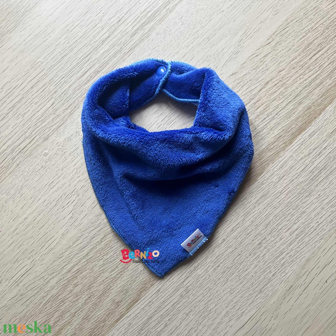 Királykék wellsoft sálkendő - baba - mama - babaruházat - nyálkendő - Meska.hu