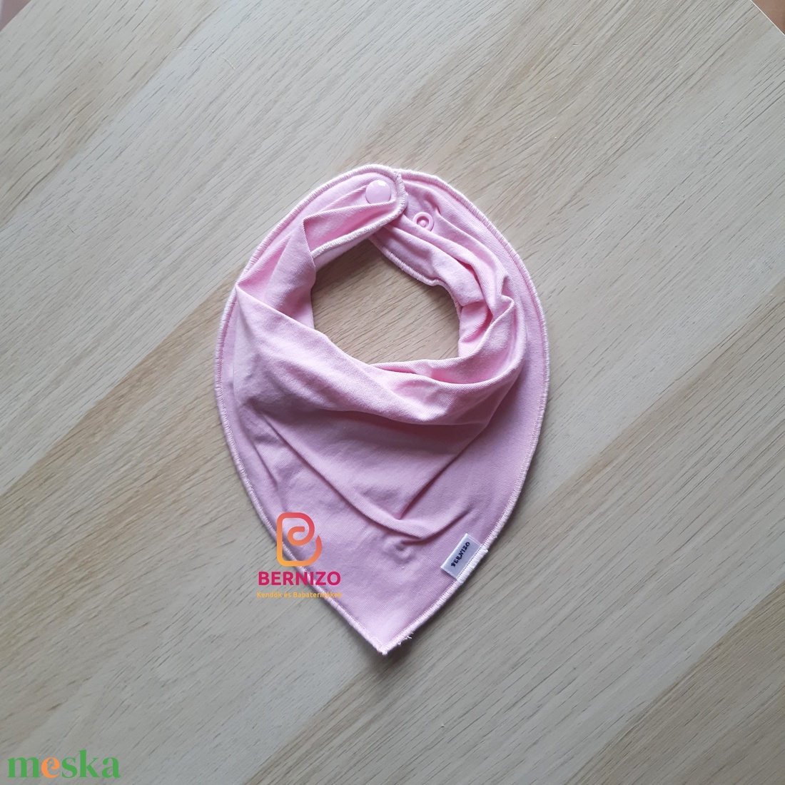 Rózsaszín babakendő/nyálkendő - baba - mama - babaruházat - nyálkendő - Meska.hu