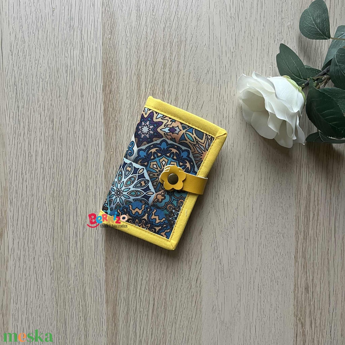 Zöld mintás kártyatartó - táska & tok - pénztárca & más tok - kártyatartó & irattartó - Meska.hu