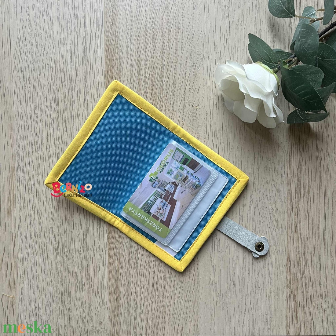 Zöld mintás kártyatartó - táska & tok - pénztárca & más tok - kártyatartó & irattartó - Meska.hu