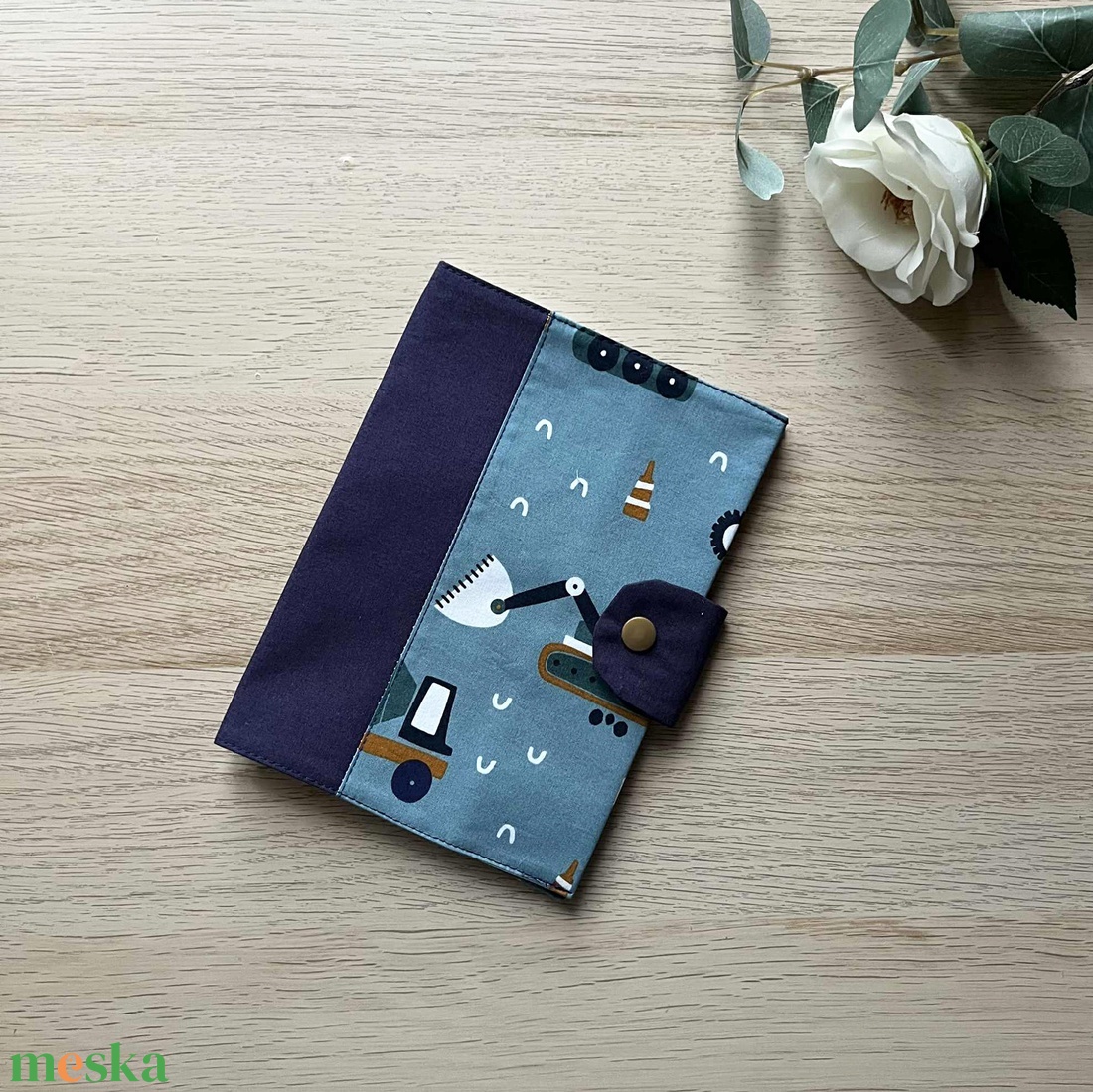 Kék markolós egészségügyi kiskönv borító  - táska & tok - bevásárlás & shopper táska - zöldség/gyümölcs zsák - Meska.hu