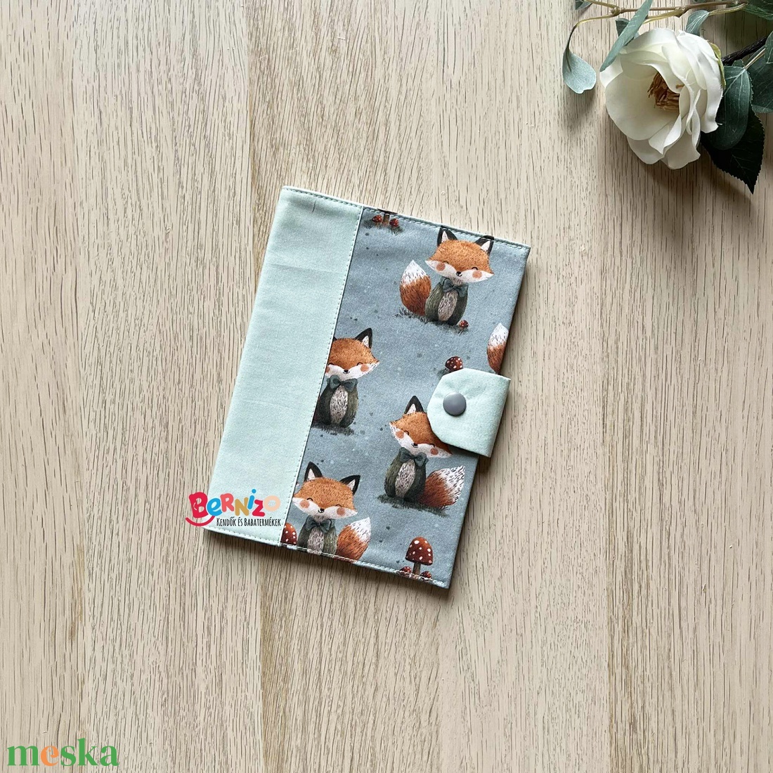 Rókás egészségügyi kiskönv borító  - táska & tok - bevásárlás & shopper táska - zöldség/gyümölcs zsák - Meska.hu