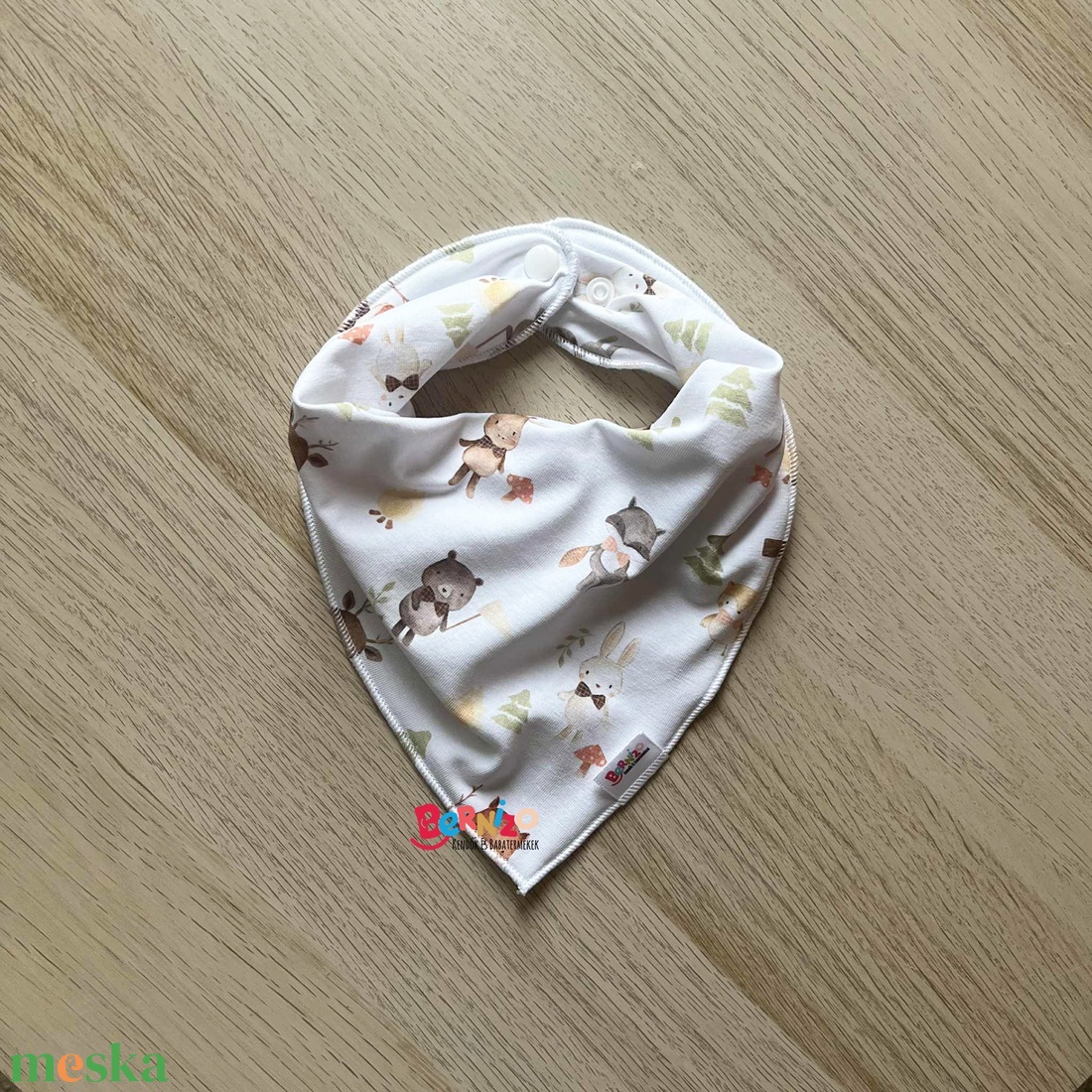 Vicces állatos nyálkendő/babakendő - baba - mama - babaruházat - nyálkendő - Meska.hu