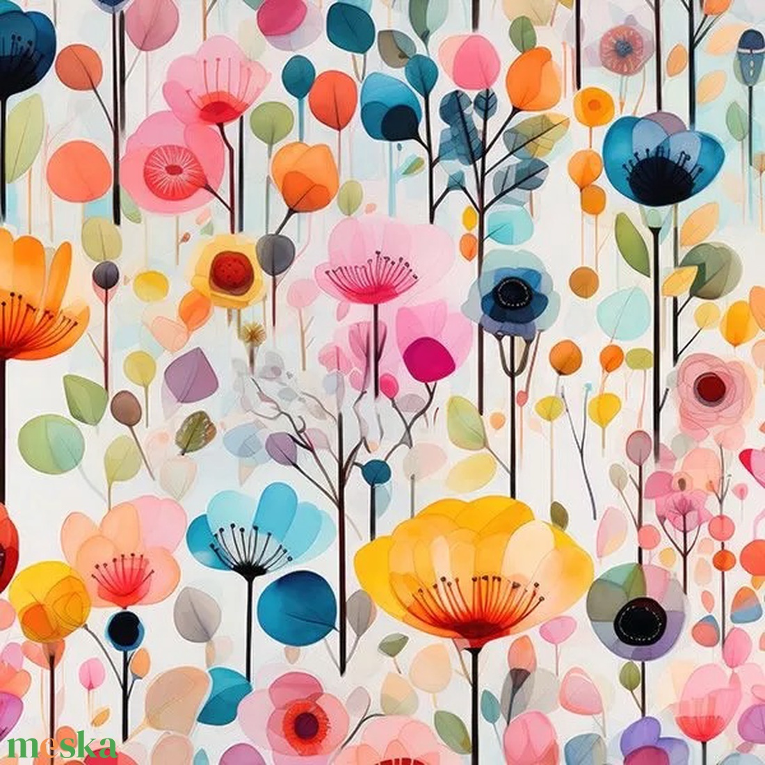 Nyári virágos neszeszer - táska & tok - neszesszer - Meska.hu