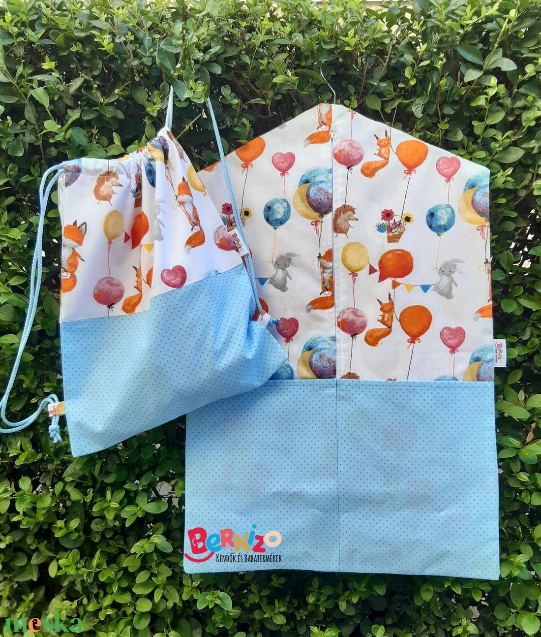 Lufis rókás oviszsák-tornazsák szett  - játék & sport - ovis felszerelés - ovis szett - Meska.hu