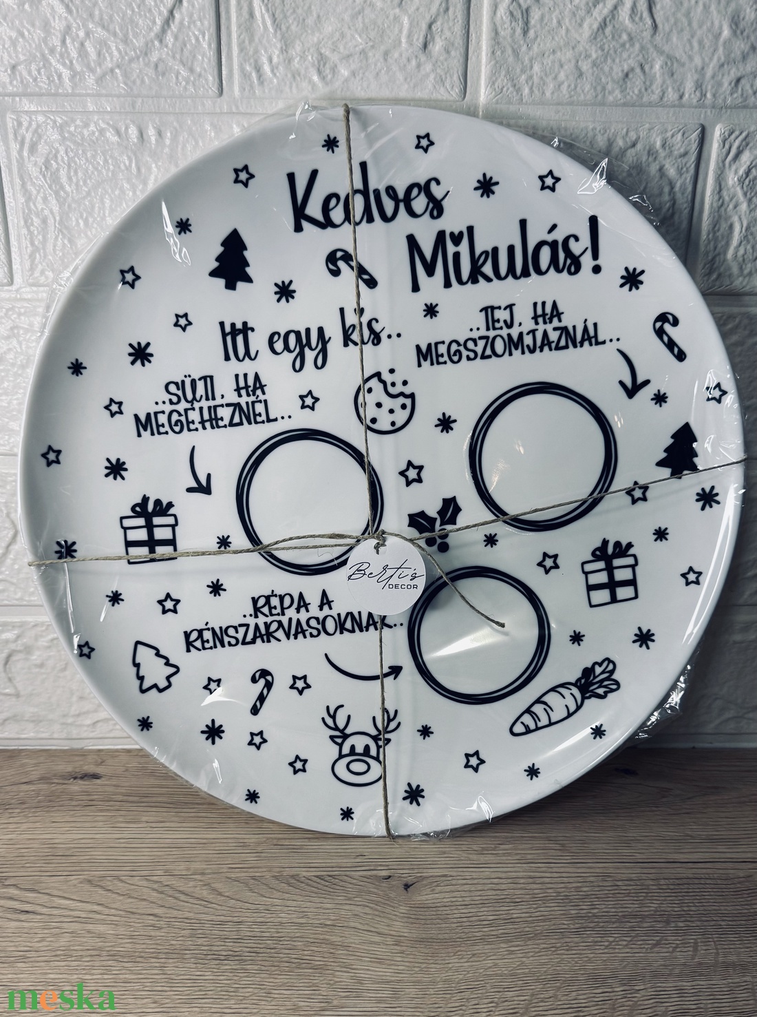 Mikulás váró tányér - karácsony - karácsonyi lakásdekoráció - ünnepi asztaldekoráció - Meska.hu Mikulás váró tányér - karácsony - karácsonyi lakásdekoráció - ünnepi asztaldekoráció - Meska.hu