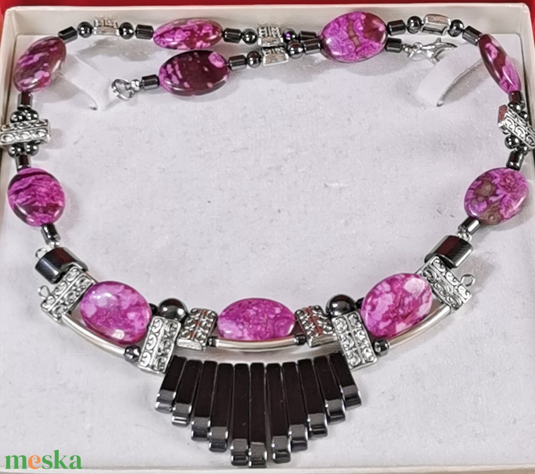 Pink-Antracit szett - ékszer - ékszerszett - Meska.hu Pink-Antracit szett - ékszer - ékszerszett - Meska.hu