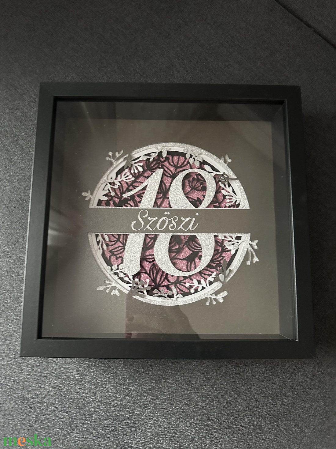 Születésnapi képkeret, egyedi, 3D-s teljesen személyre szabva  - otthon & életmód - papír, írószer - egyedi szerkesztés - Meska.hu