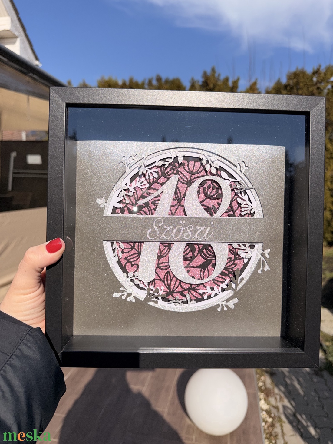 Születésnapi képkeret, egyedi, 3D-s teljesen személyre szabva  - otthon & életmód - papír, írószer - egyedi szerkesztés - Meska.hu