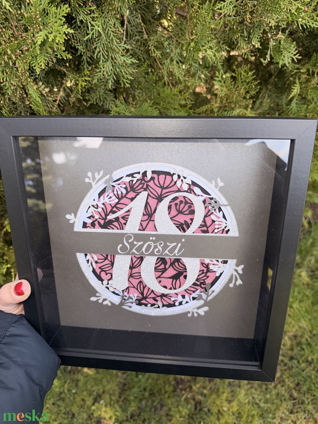 Születésnapi képkeret, egyedi, 3D-s teljesen személyre szabva  - otthon & életmód - papír, írószer - egyedi szerkesztés - Meska.hu