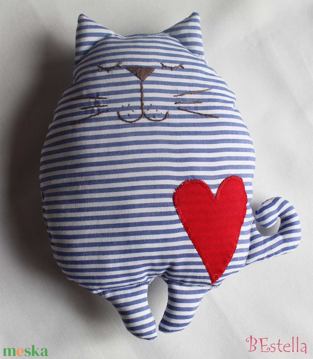 tengerész cica -párna - játék & sport - plüssállat & játékfigura - cica - Meska.hu