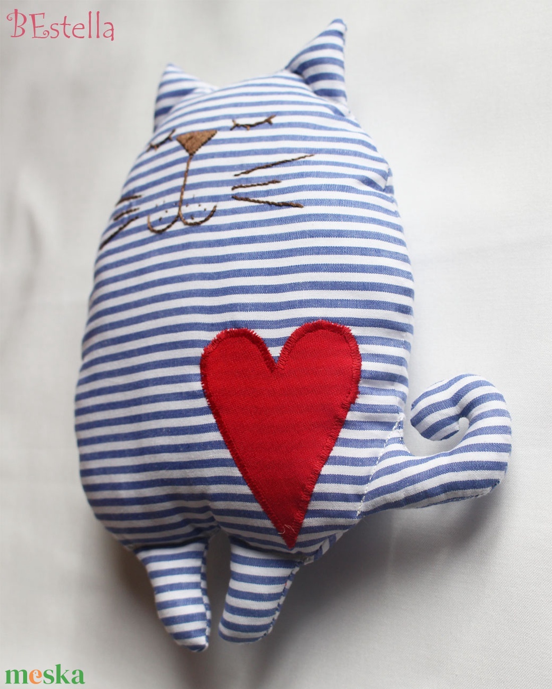 tengerész cica -párna - játék & sport - plüssállat & játékfigura - cica - Meska.hu