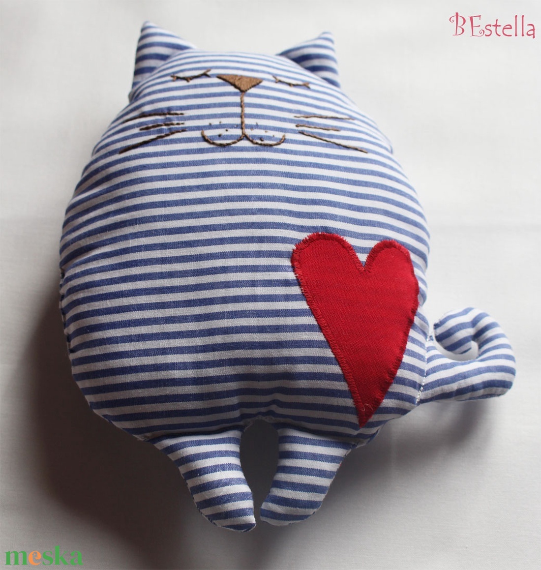 tengerész cica -párna - játék & sport - plüssállat & játékfigura - cica - Meska.hu