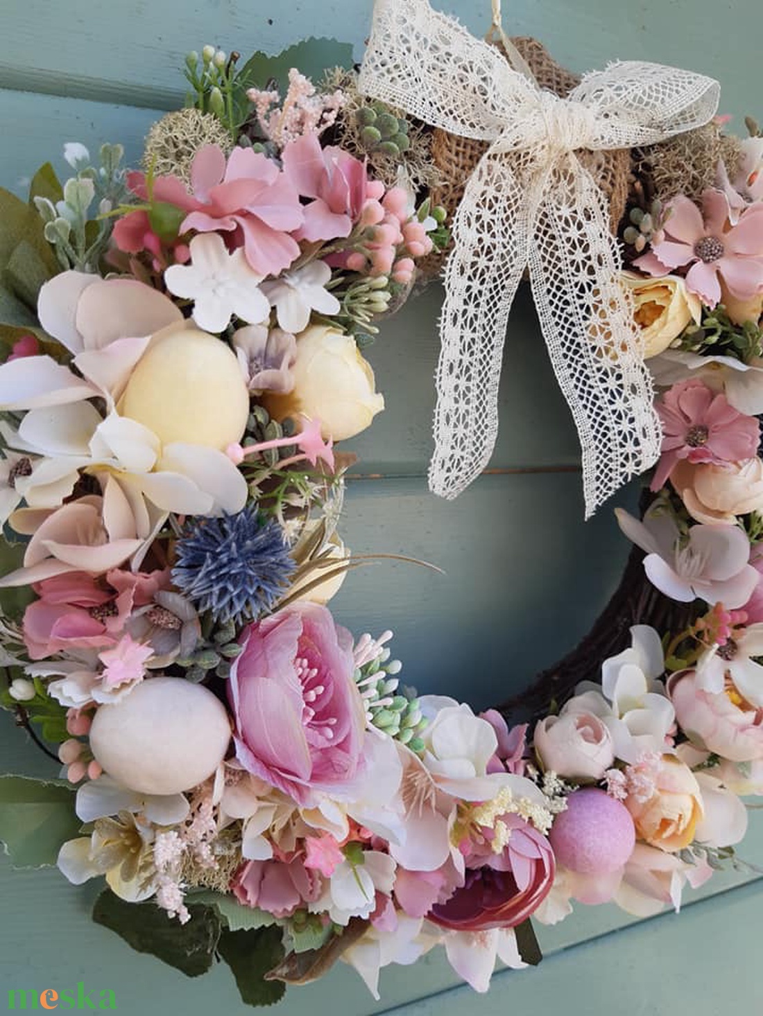 Csupa - virág kopogtató - otthon & életmód - dekoráció - ajtó- és ablak dekoráció - ajtódísz & kopogtató - Meska.hu