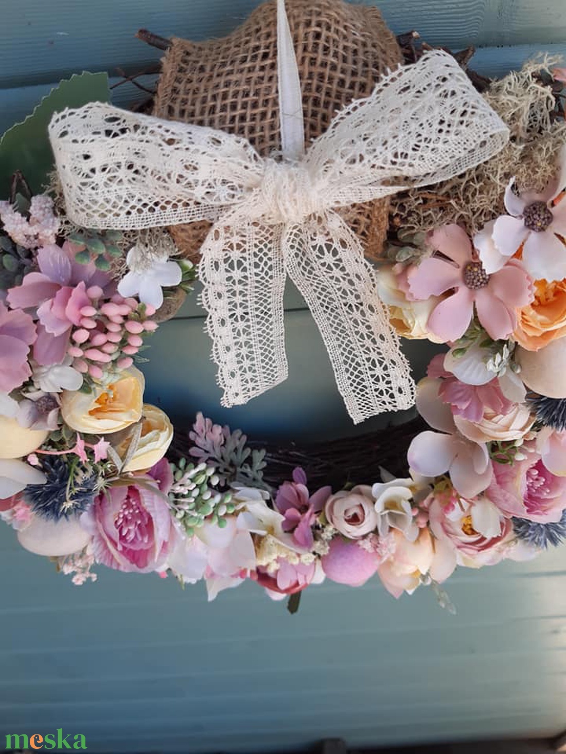 Csupa - virág kopogtató - otthon & életmód - dekoráció - ajtó- és ablak dekoráció - ajtódísz & kopogtató - Meska.hu