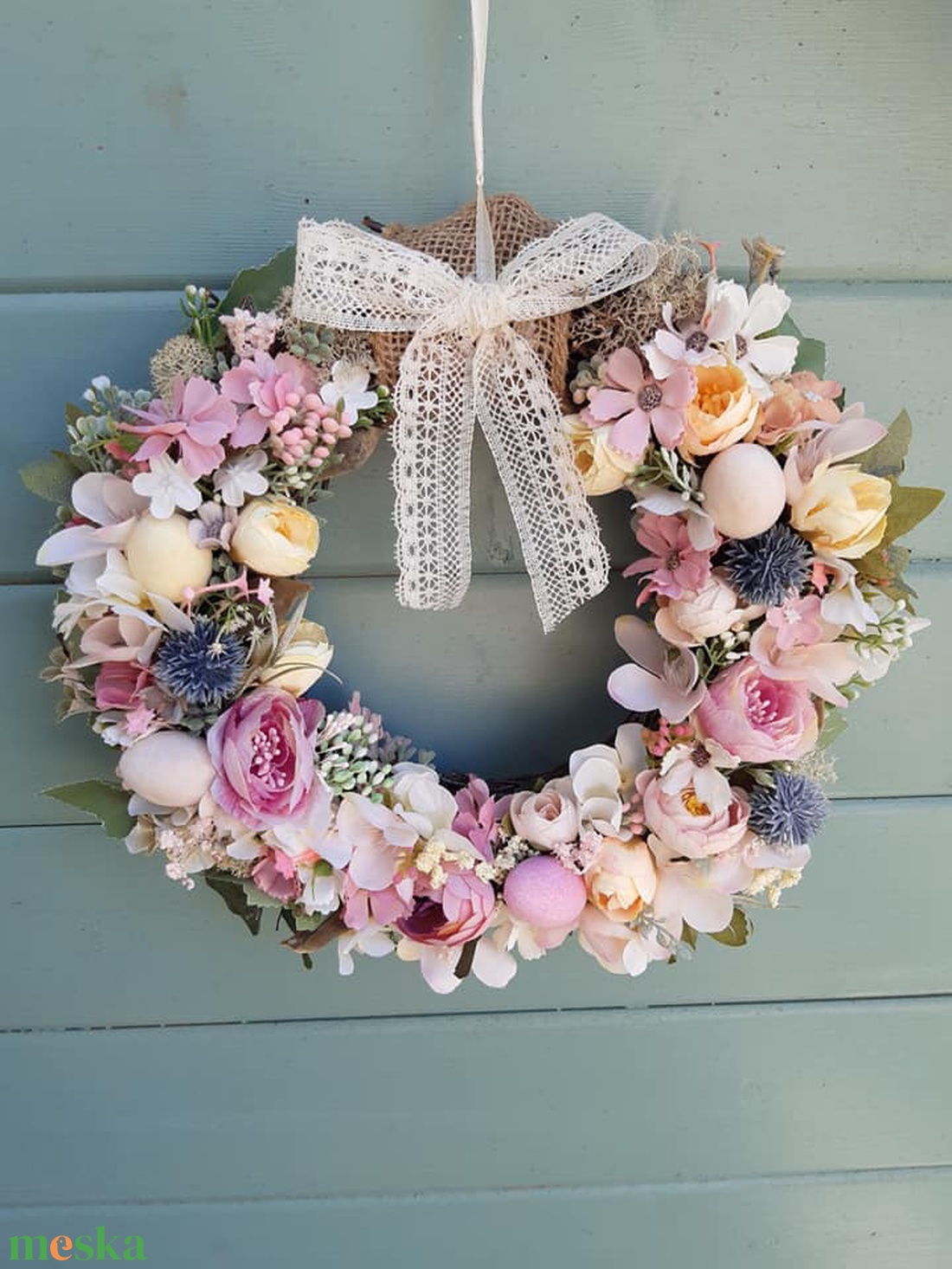 Csupa - virág kopogtató - otthon & életmód - dekoráció - ajtó- és ablak dekoráció - ajtódísz & kopogtató - Meska.hu