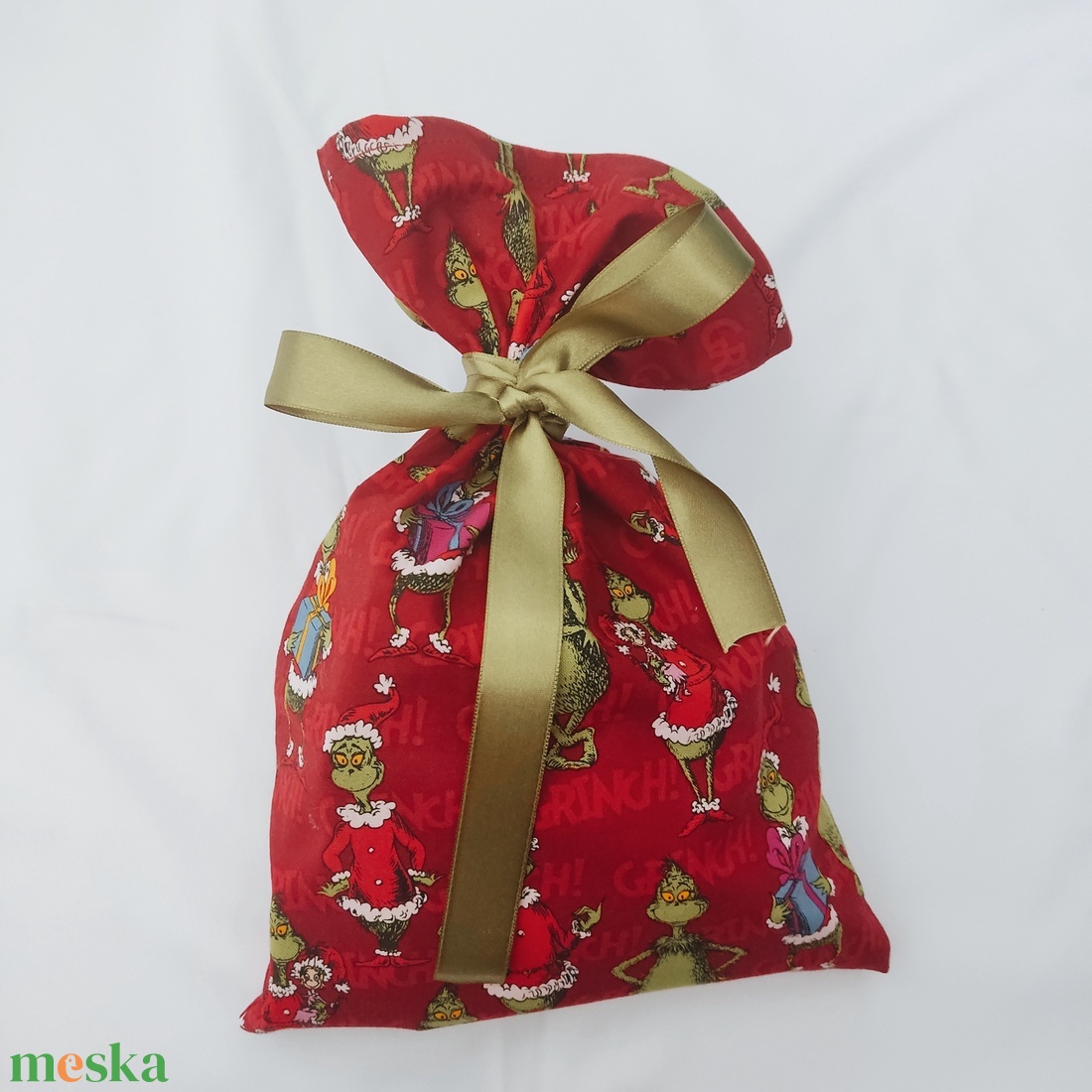 Mikulás zsák - Grincs - karácsony - mikulás - mikulás zsák - Meska.hu