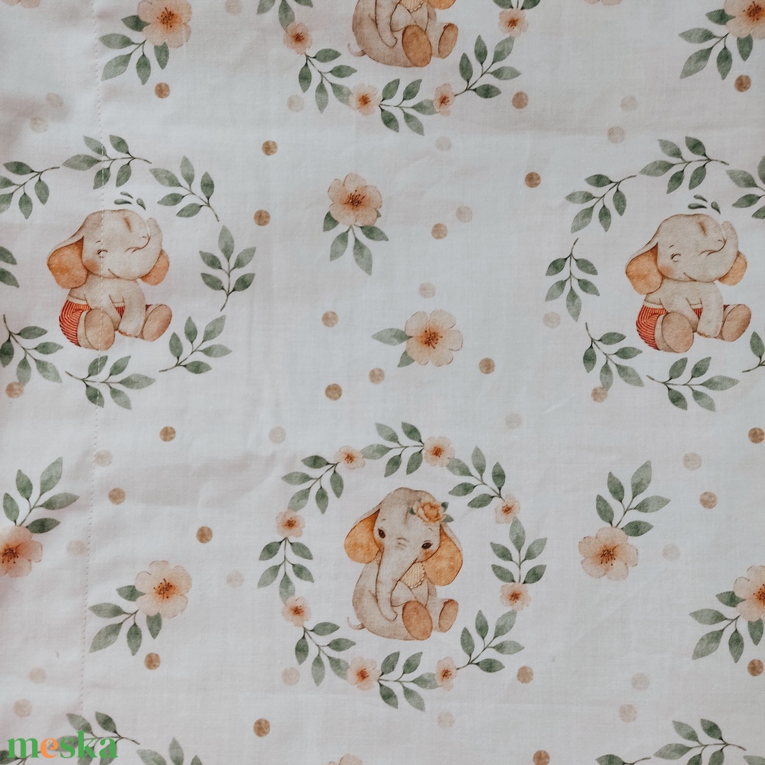 Nyári babatakaró -  Baba elefánt  - otthon & életmód - babaszoba, gyerekszoba - babatakaró, gyerek pléd - Meska.hu