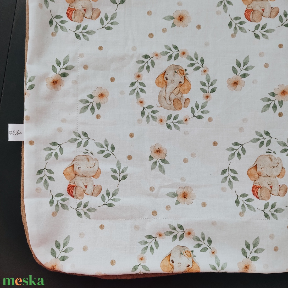 Nyári babatakaró -  Baba elefánt  - otthon & életmód - babaszoba, gyerekszoba - babatakaró, gyerek pléd - Meska.hu