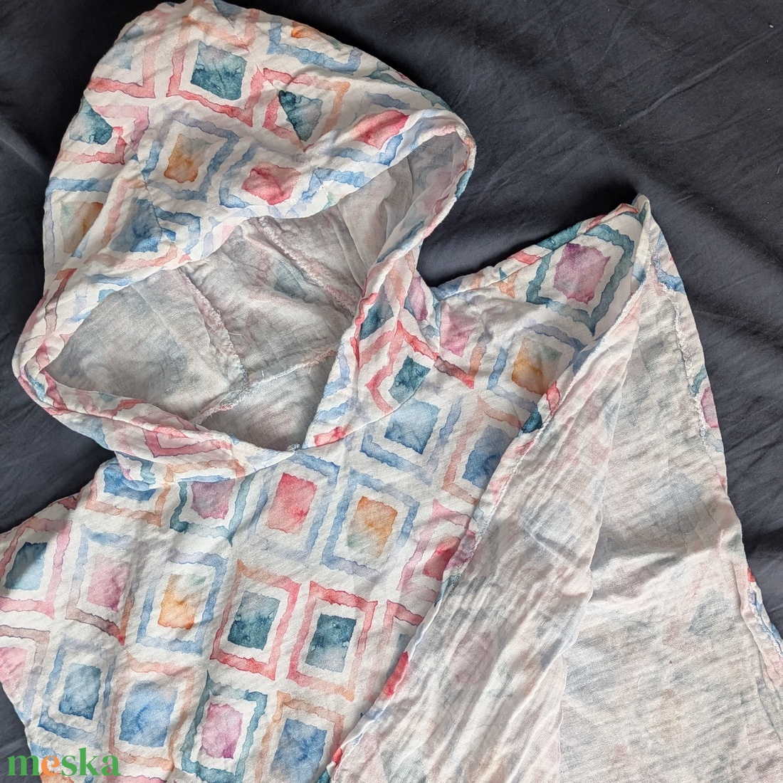 Kapucnis baba strand törölköző  - baba - mama - pelenkázó, babafürdető kellékek - baba törölköző - Meska.hu
