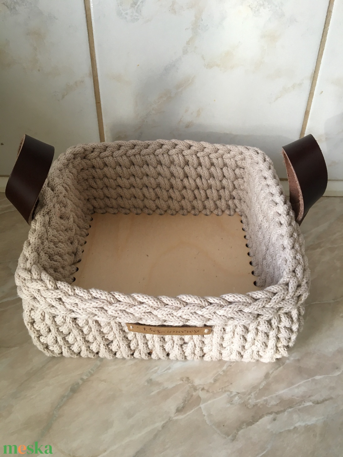 Szögletes  kosár - otthon & életmód - tárolás & rendszerezés - tárolókosár - Meska.hu