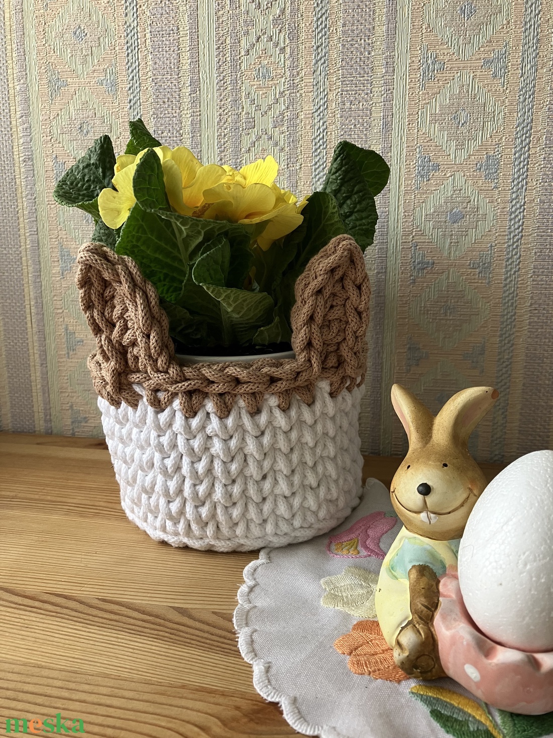 Nyuszi kosár ( minimal ) - otthon & életmód - dekoráció - asztal és polc dekoráció - asztaldísz - Meska.hu