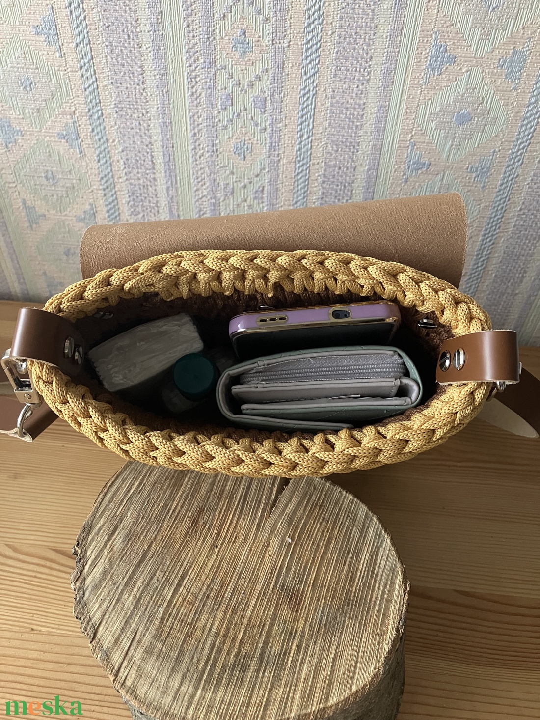 Horgolt táska - táska & tok - kézitáska & válltáska - vállon átvethető táska - Meska.hu