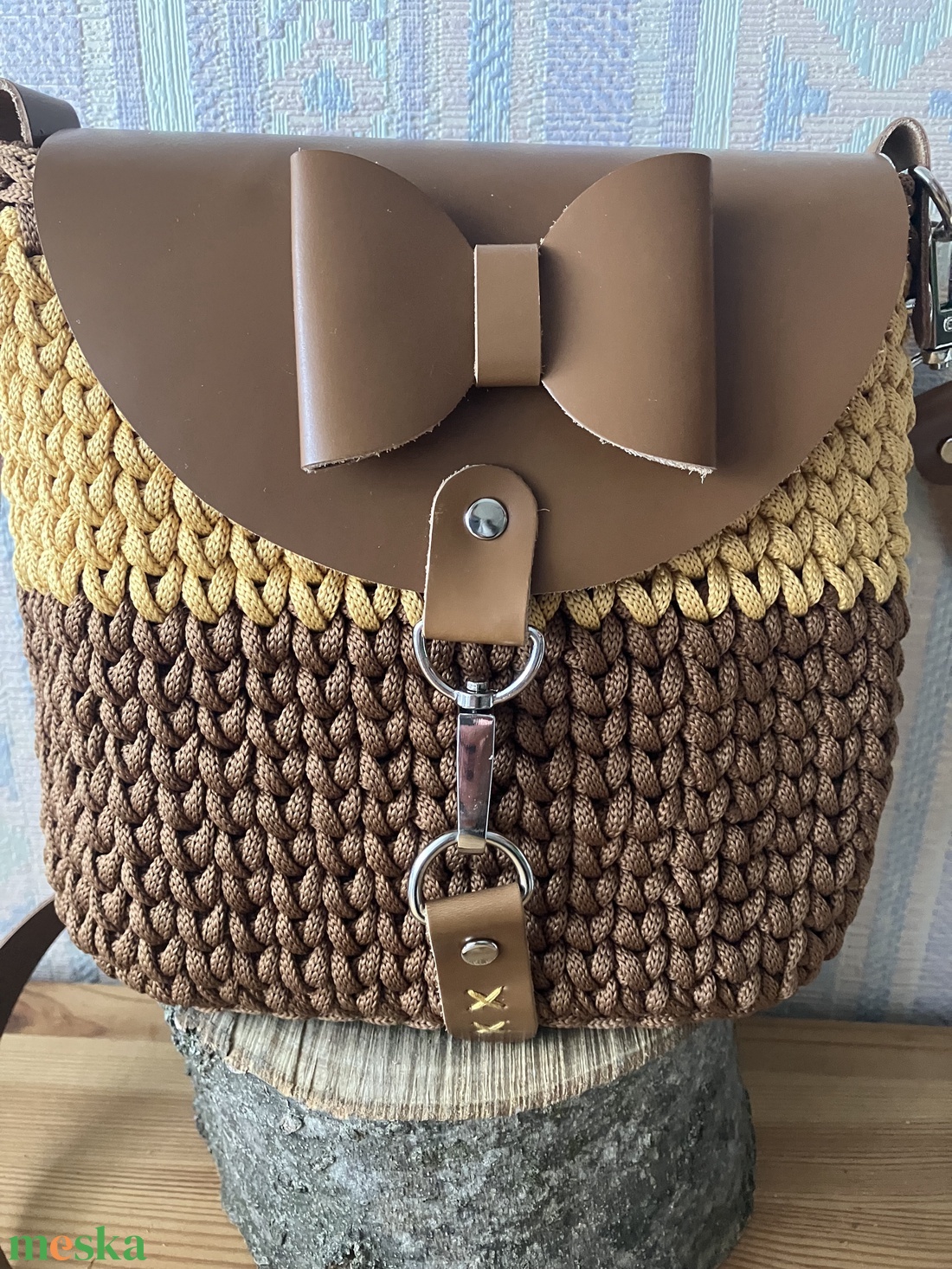 Horgolt táska - táska & tok - kézitáska & válltáska - vállon átvethető táska - Meska.hu